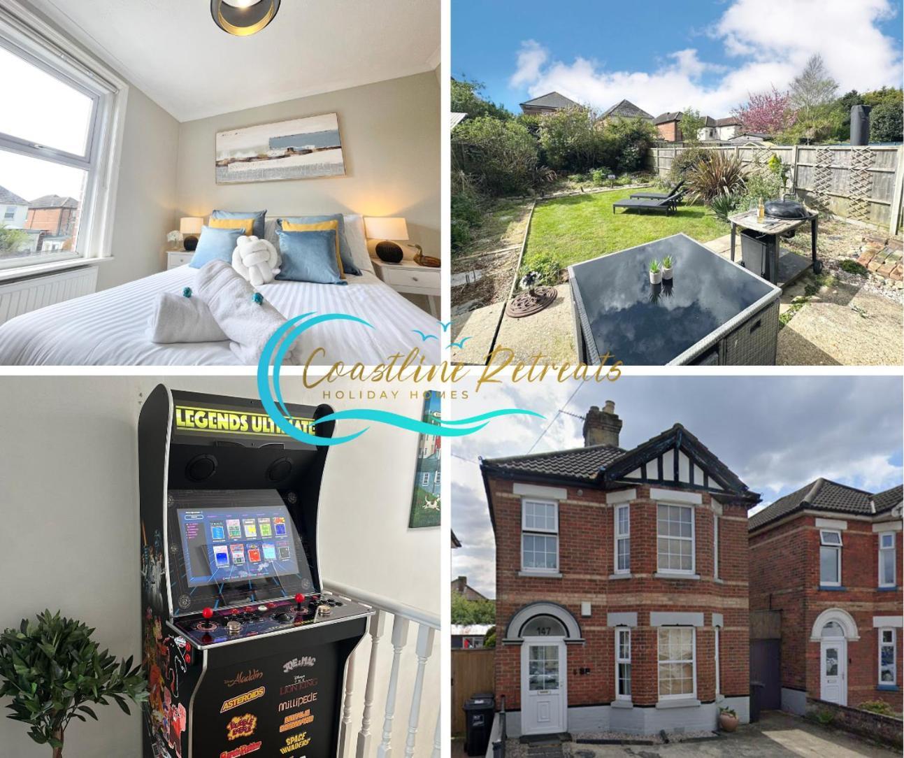 The Capstone Retreat - Beautiful Detached Family By Coastline Retreats, Arcade Machine, Parking, Bbq Борнмут